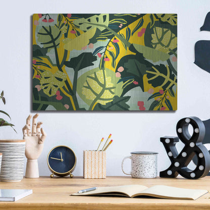 Luxe Metal Art 'Eucalyptus Mint I' by Megan Gallagher, Metal Wall Art,16x12