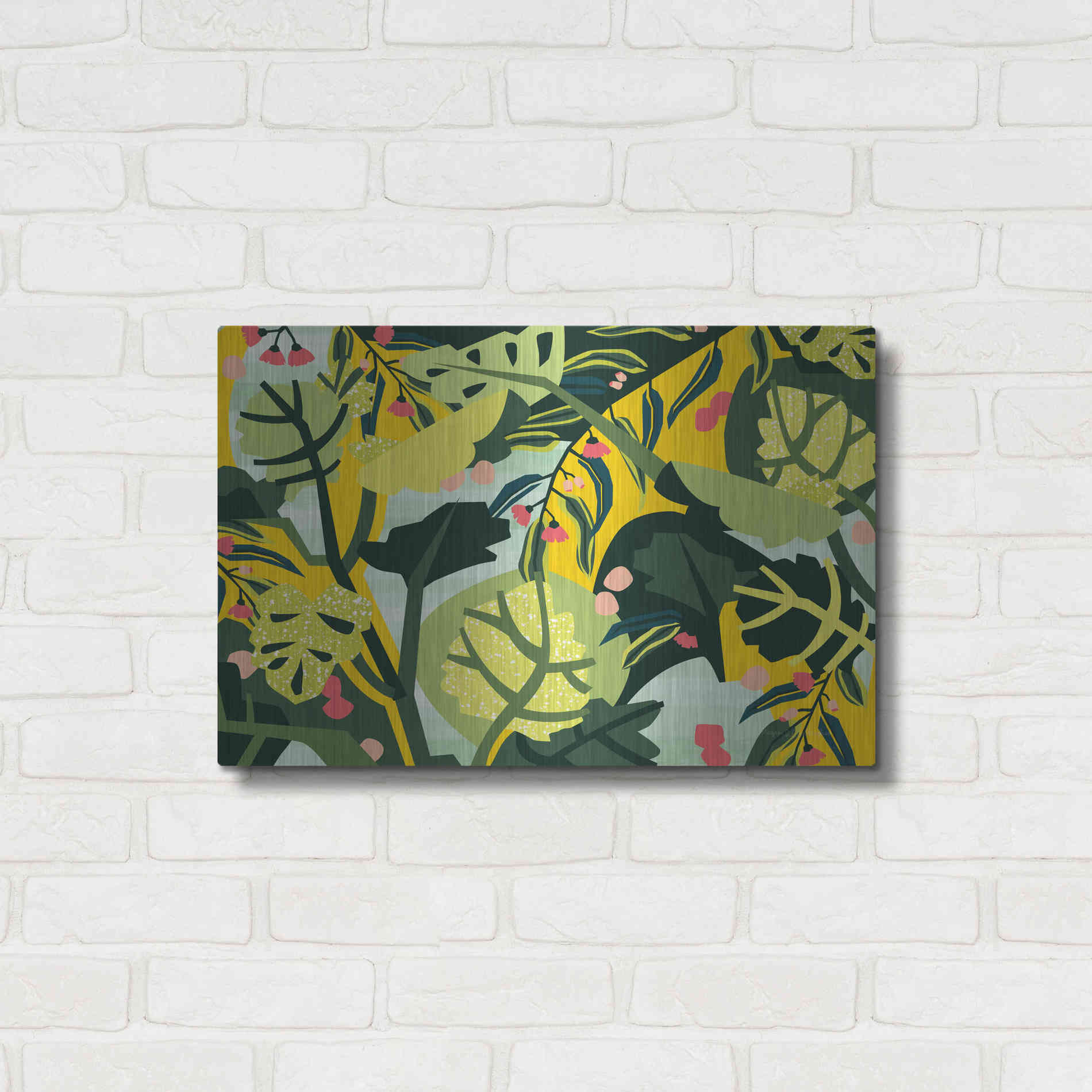 Luxe Metal Art 'Eucalyptus Mint I' by Megan Gallagher, Metal Wall Art,24x16