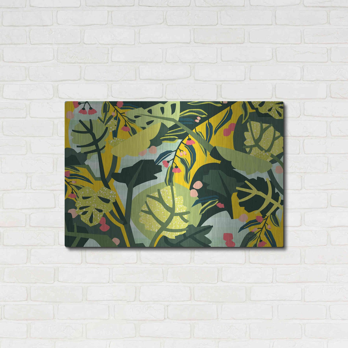 Luxe Metal Art 'Eucalyptus Mint I' by Megan Gallagher, Metal Wall Art,36x24