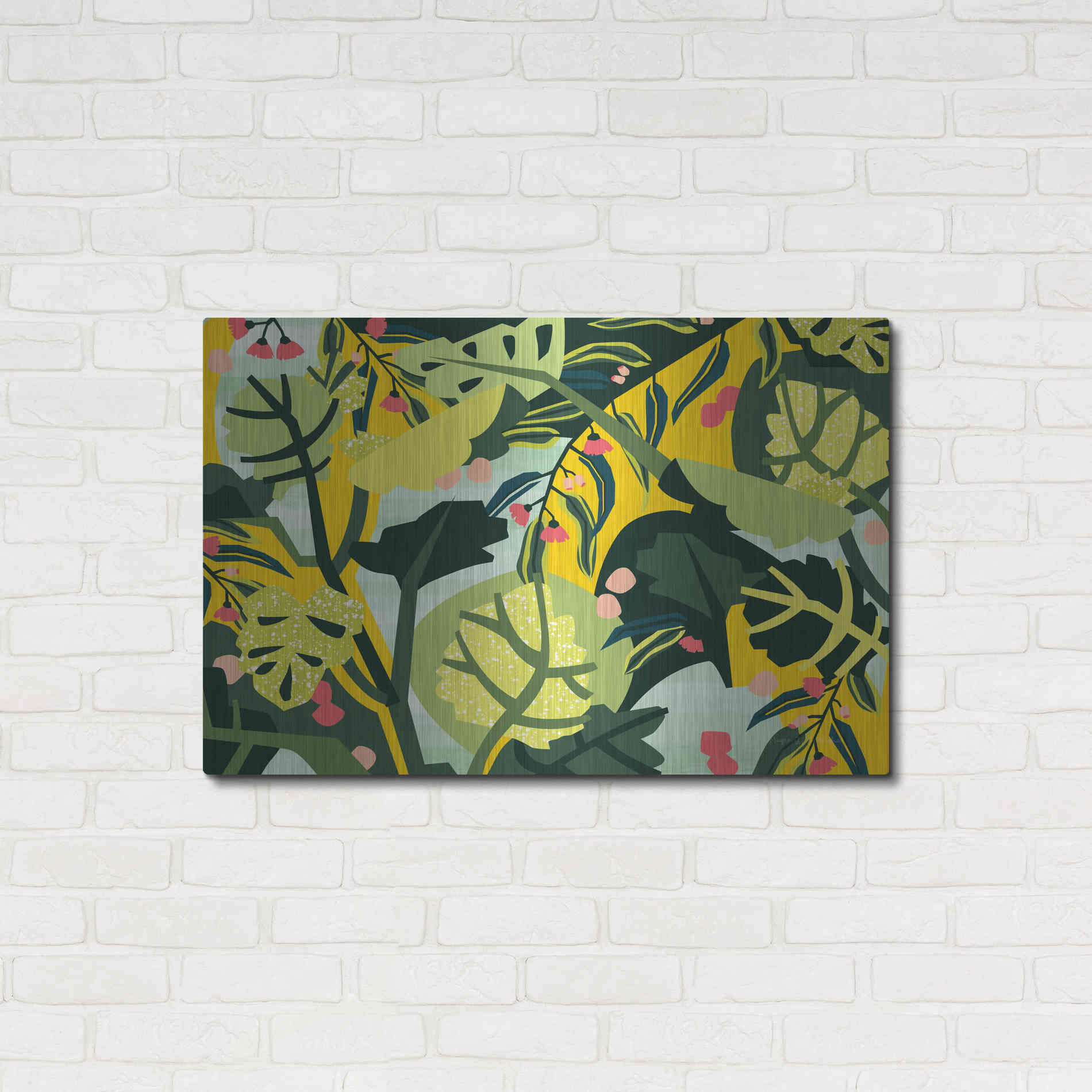 Luxe Metal Art 'Eucalyptus Mint I' by Megan Gallagher, Metal Wall Art,36x24