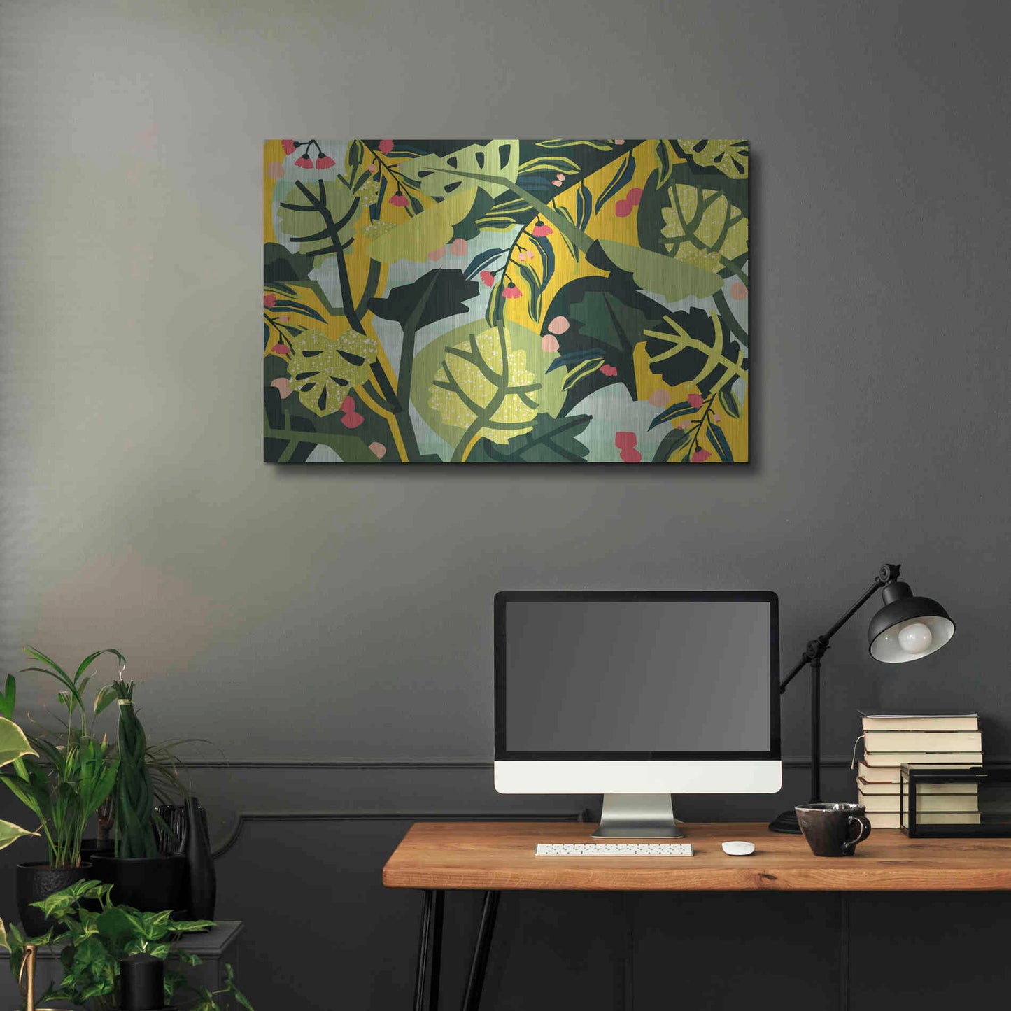 Luxe Metal Art 'Eucalyptus Mint I' by Megan Gallagher, Metal Wall Art,36x24