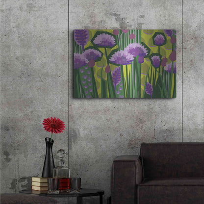 Luxe Metal Art 'Chives I' by Megan Gallagher, Metal Wall Art,36x24