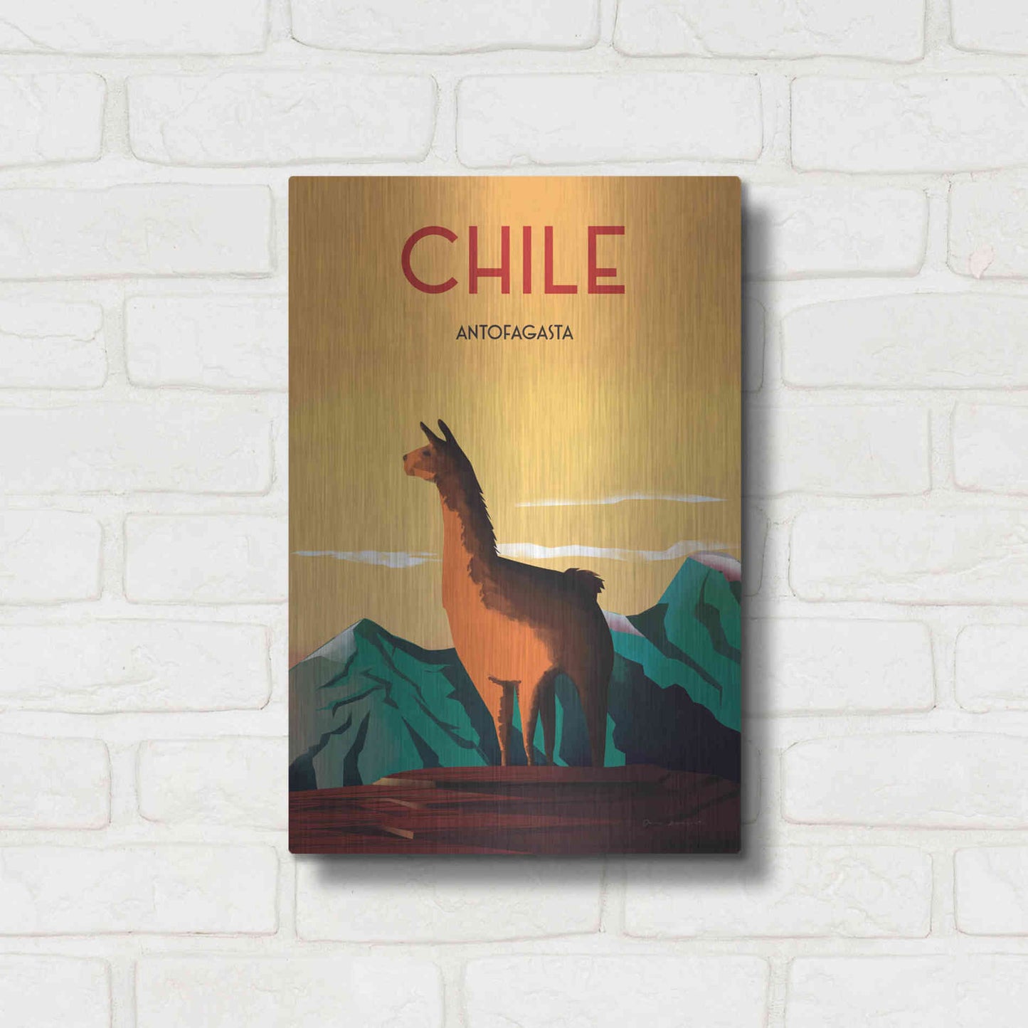 Luxe Metal Art 'Chile' by Omar Escalante, Metal Wall Art,12x16