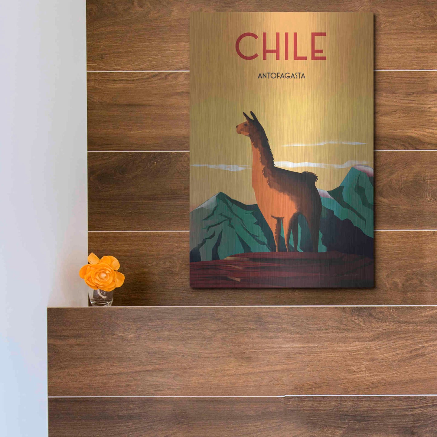 Luxe Metal Art 'Chile' by Omar Escalante, Metal Wall Art,12x16