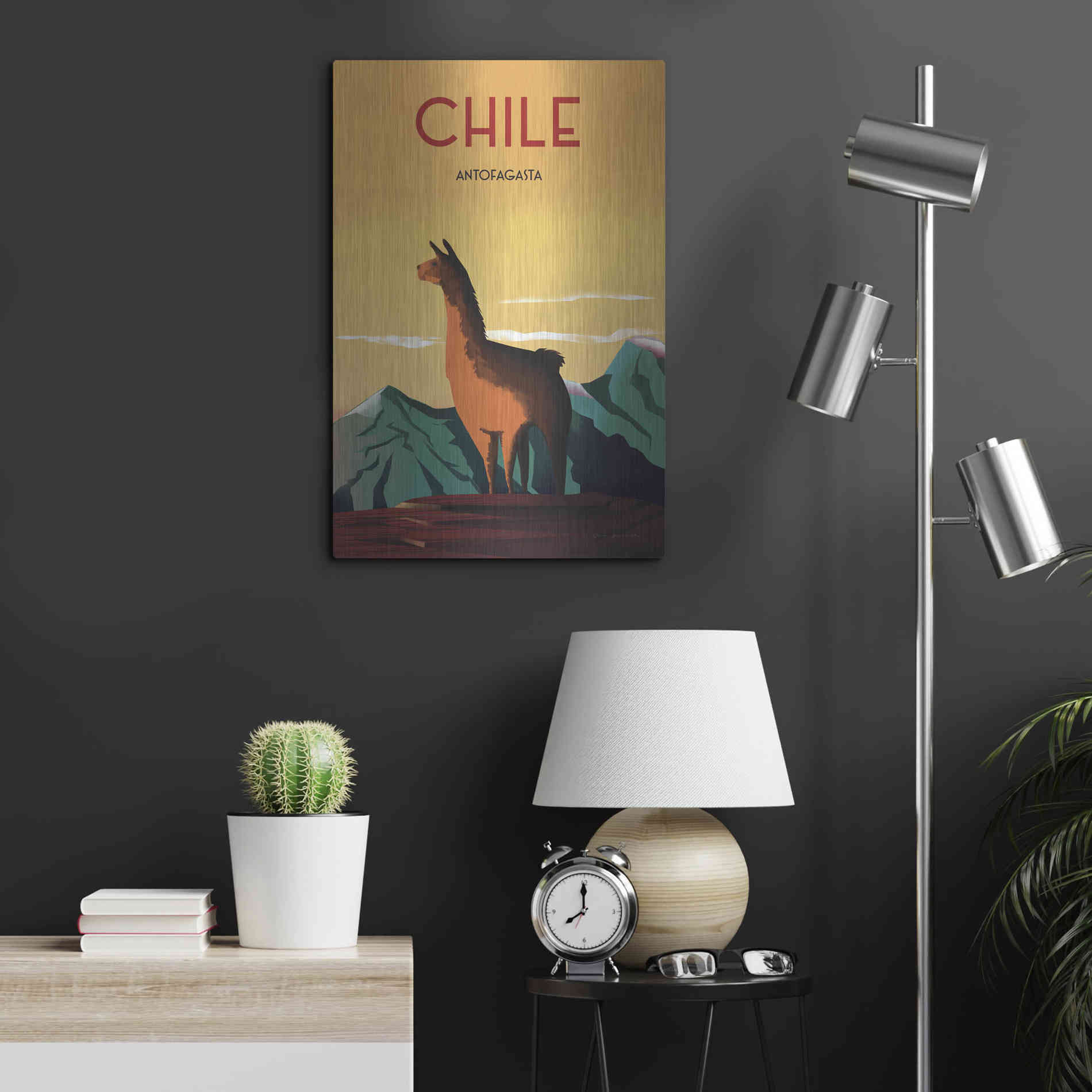 Luxe Metal Art 'Chile' by Omar Escalante, Metal Wall Art,16x24