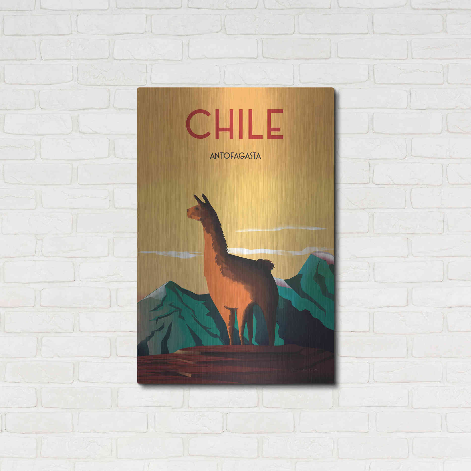 Luxe Metal Art 'Chile' by Omar Escalante, Metal Wall Art,24x36