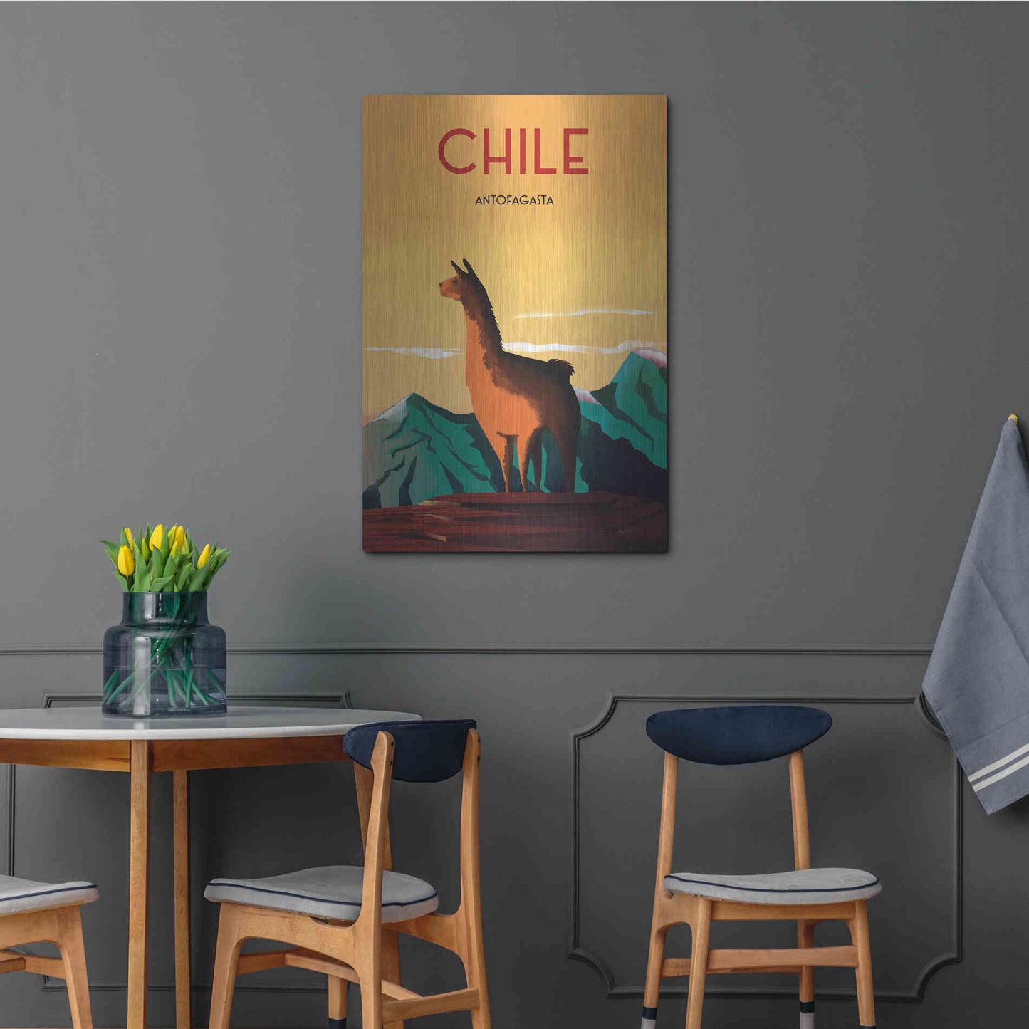 Luxe Metal Art 'Chile' by Omar Escalante, Metal Wall Art,24x36