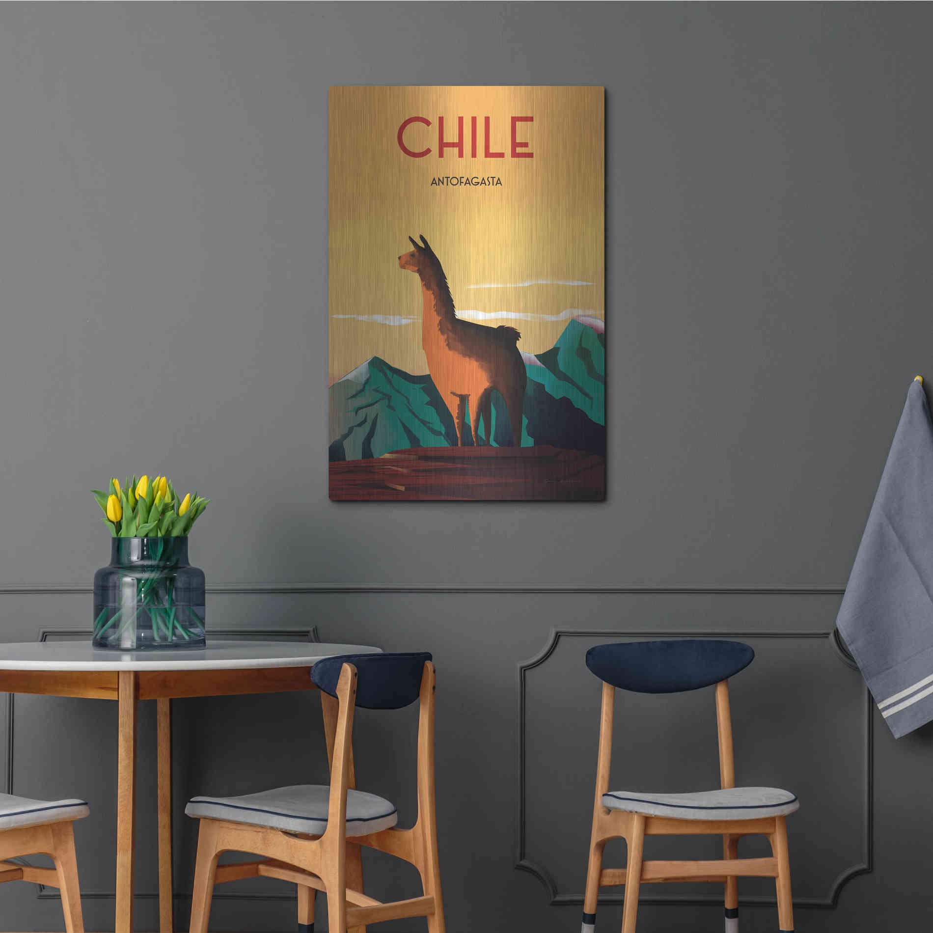 Luxe Metal Art 'Chile' by Omar Escalante, Metal Wall Art,24x36