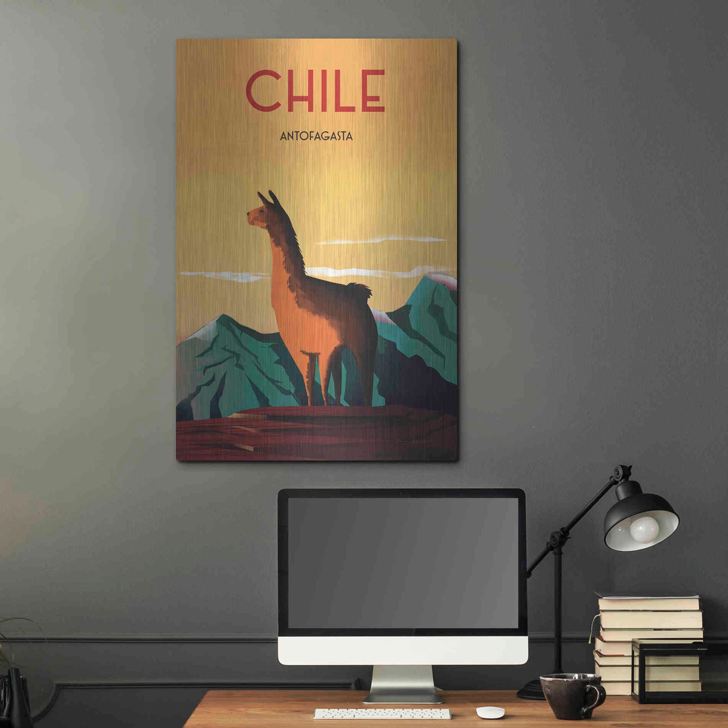 Luxe Metal Art 'Chile' by Omar Escalante, Metal Wall Art,24x36
