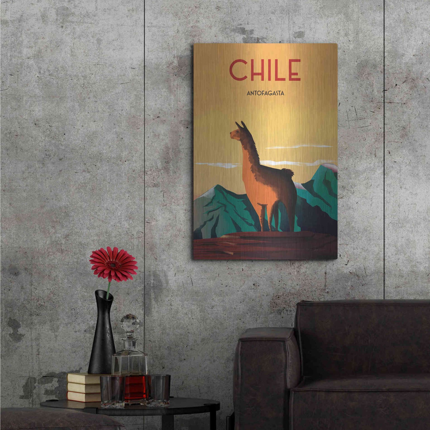 Luxe Metal Art 'Chile' by Omar Escalante, Metal Wall Art,24x36
