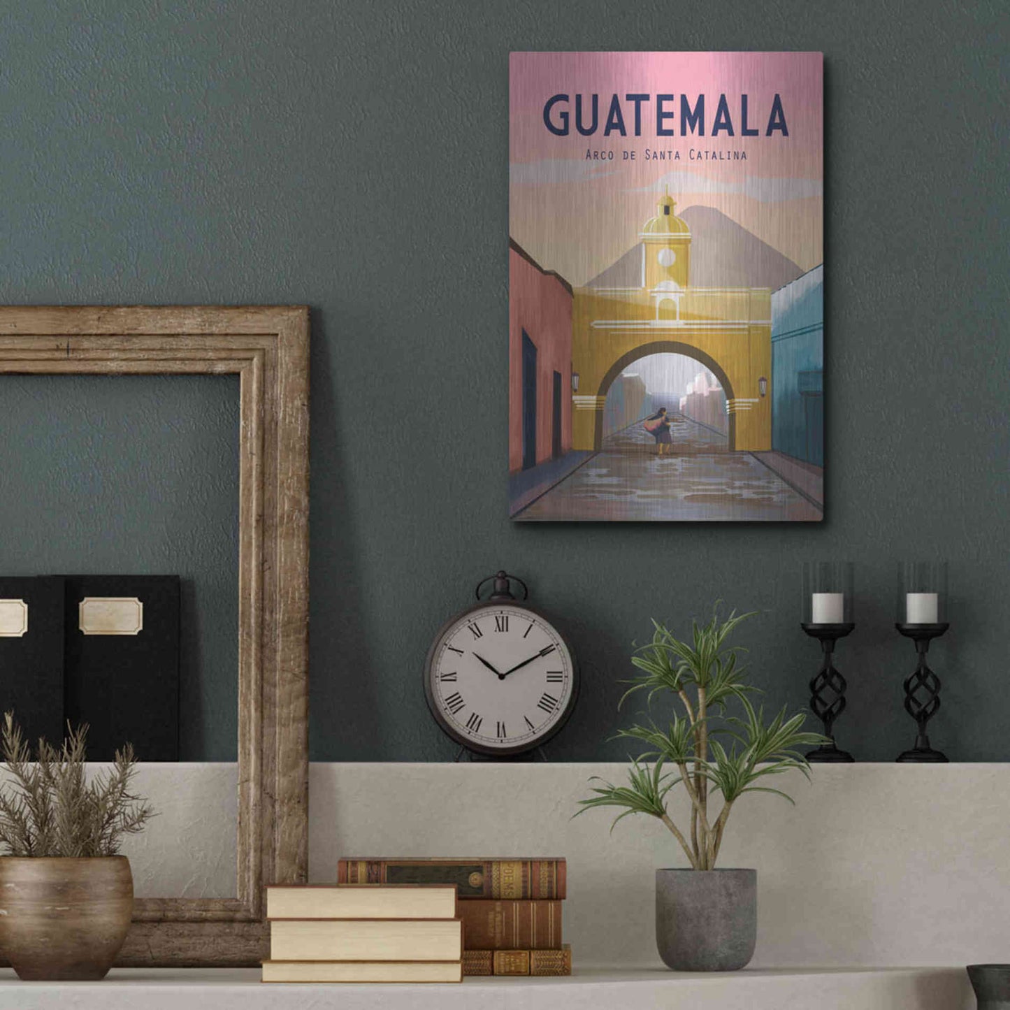 Luxe Metal Art 'Guatemala' by Omar Escalante, Metal Wall Art,12x16