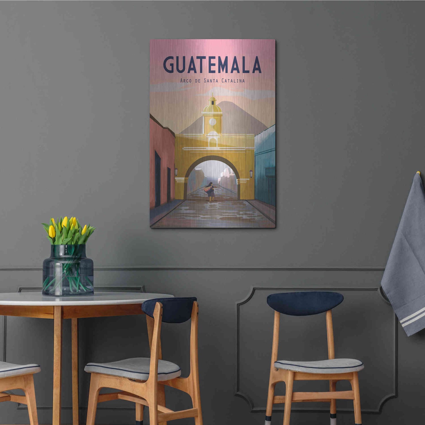 Luxe Metal Art 'Guatemala' by Omar Escalante, Metal Wall Art,24x36