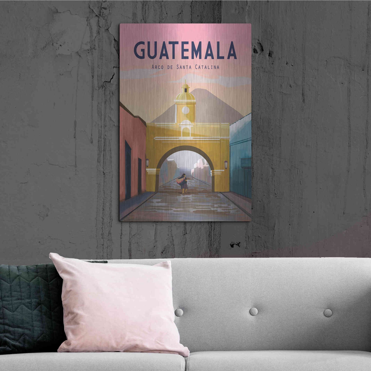 Luxe Metal Art 'Guatemala' by Omar Escalante, Metal Wall Art,24x36