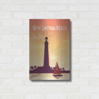 Luxe Metal Art 'New Smyrna Beach' by Omar Escalante, Metal Wall Art,16x24