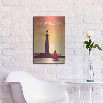 Luxe Metal Art 'New Smyrna Beach' by Omar Escalante, Metal Wall Art,16x24