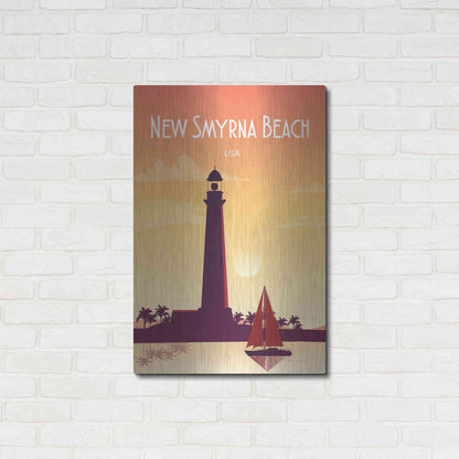 Luxe Metal Art 'New Smyrna Beach' by Omar Escalante, Metal Wall Art,24x36