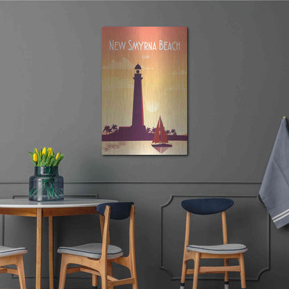 Luxe Metal Art 'New Smyrna Beach' by Omar Escalante, Metal Wall Art,24x36