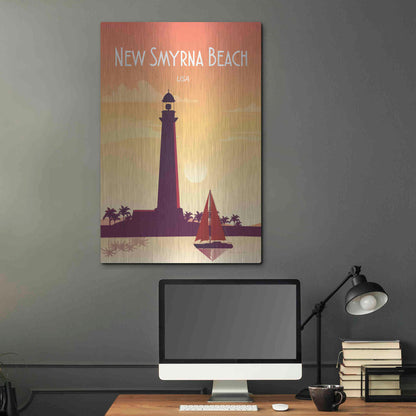Luxe Metal Art 'New Smyrna Beach' by Omar Escalante, Metal Wall Art,24x36