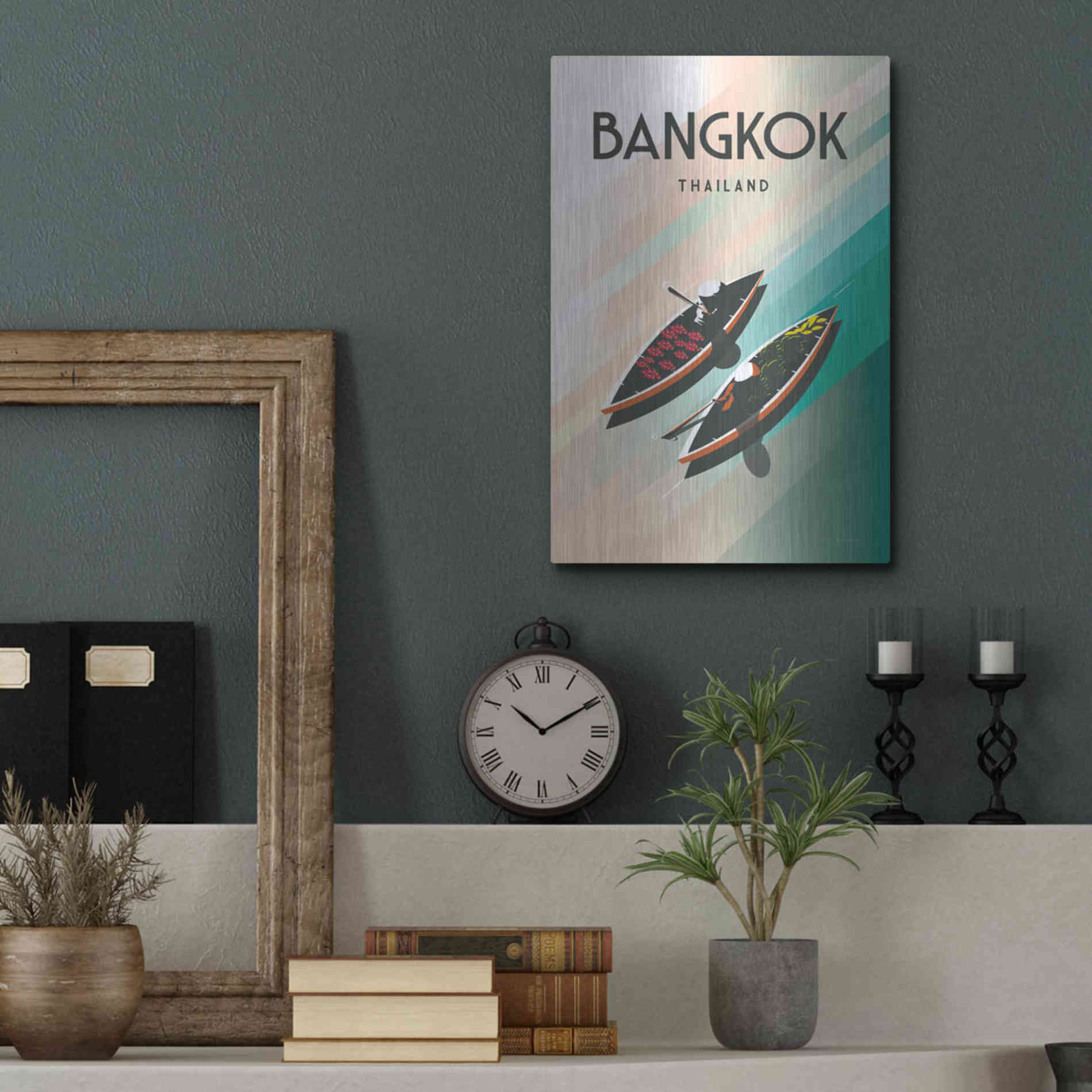 Luxe Metal Art 'Bangkok Thailand' by Omar Escalante, Metal Wall Art,12x16
