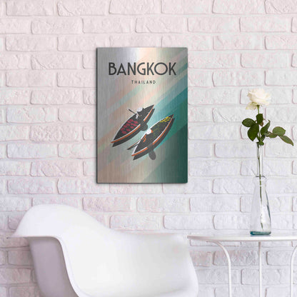 Luxe Metal Art 'Bangkok Thailand' by Omar Escalante, Metal Wall Art,16x24