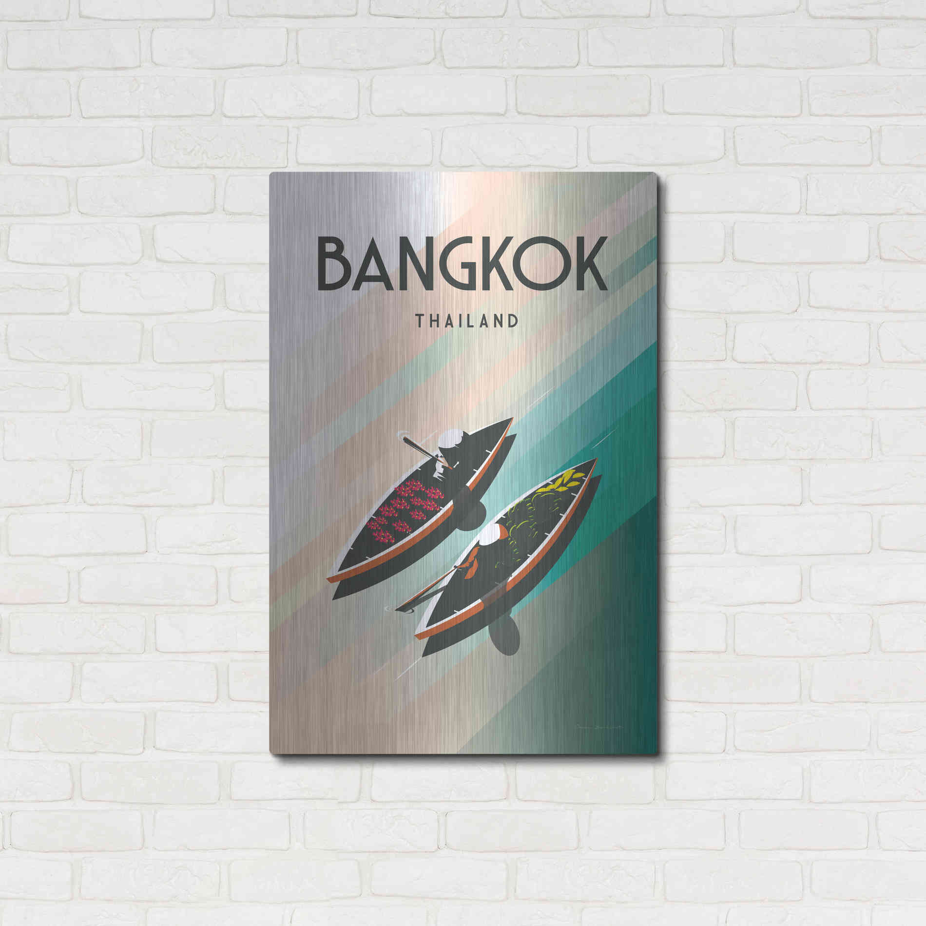 Luxe Metal Art 'Bangkok Thailand' by Omar Escalante, Metal Wall Art,24x36