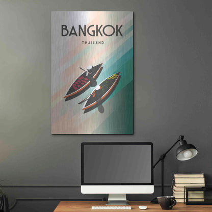 Luxe Metal Art 'Bangkok Thailand' by Omar Escalante, Metal Wall Art,24x36