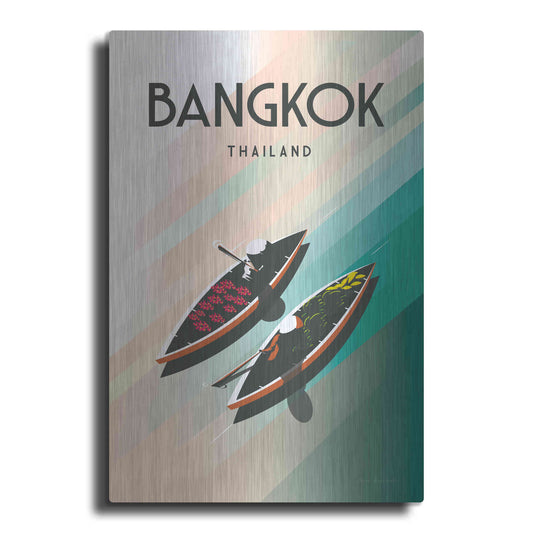 Luxe Metal Art 'Bangkok Thailand' by Omar Escalante, Metal Wall Art