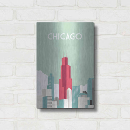 Luxe Metal Art 'Chicago' by Omar Escalante, Metal Wall Art,12x16