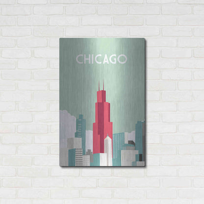 Luxe Metal Art 'Chicago' by Omar Escalante, Metal Wall Art,24x36