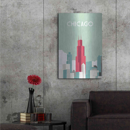 Luxe Metal Art 'Chicago' by Omar Escalante, Metal Wall Art,24x36