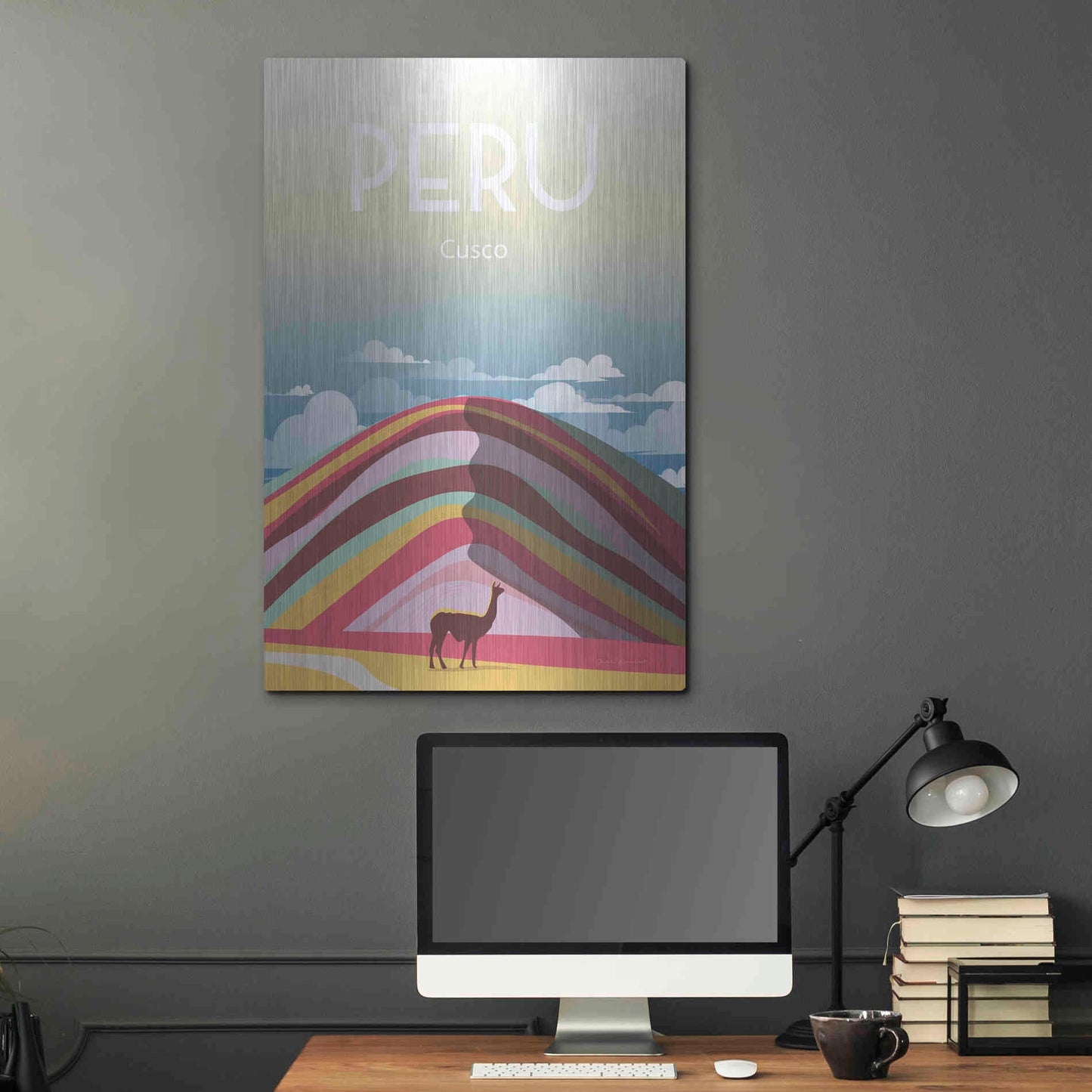 Luxe Metal Art 'Peru' by Omar Escalante, Metal Wall Art,24x36