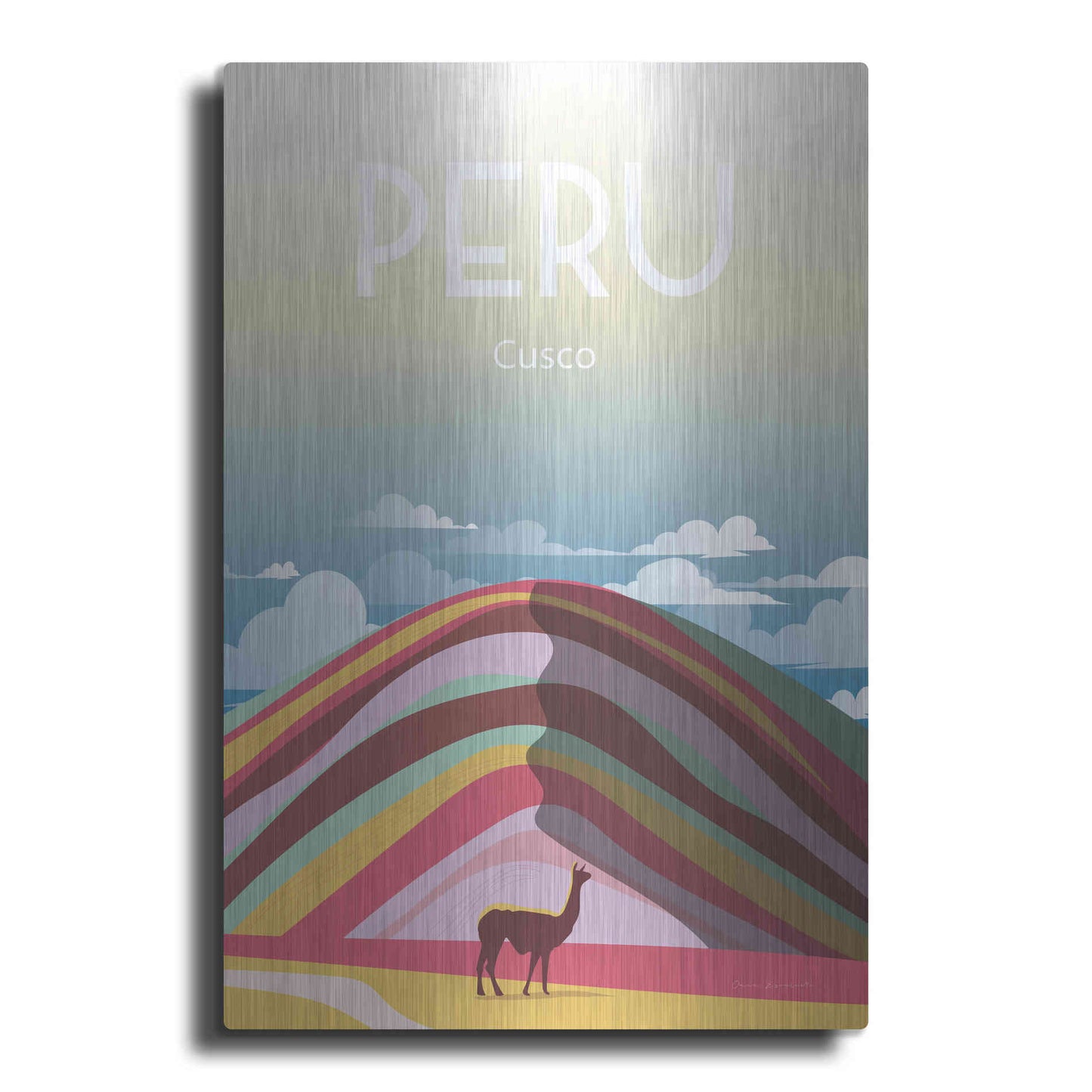 Luxe Metal Art 'Peru' by Omar Escalante, Metal Wall Art