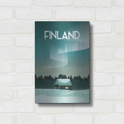 Luxe Metal Art 'Finland I' by Omar Escalante, Metal Wall Art,12x16
