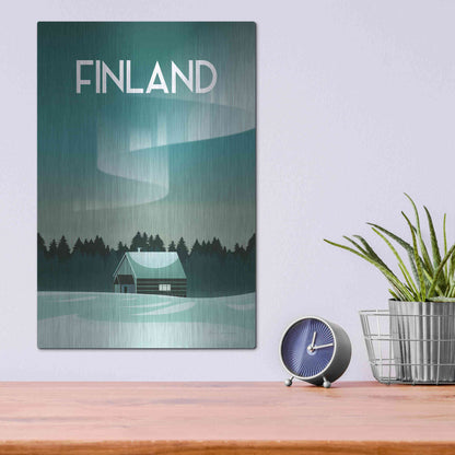 Luxe Metal Art 'Finland I' by Omar Escalante, Metal Wall Art,12x16