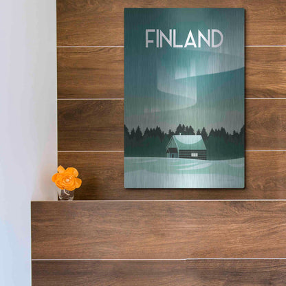 Luxe Metal Art 'Finland I' by Omar Escalante, Metal Wall Art,12x16