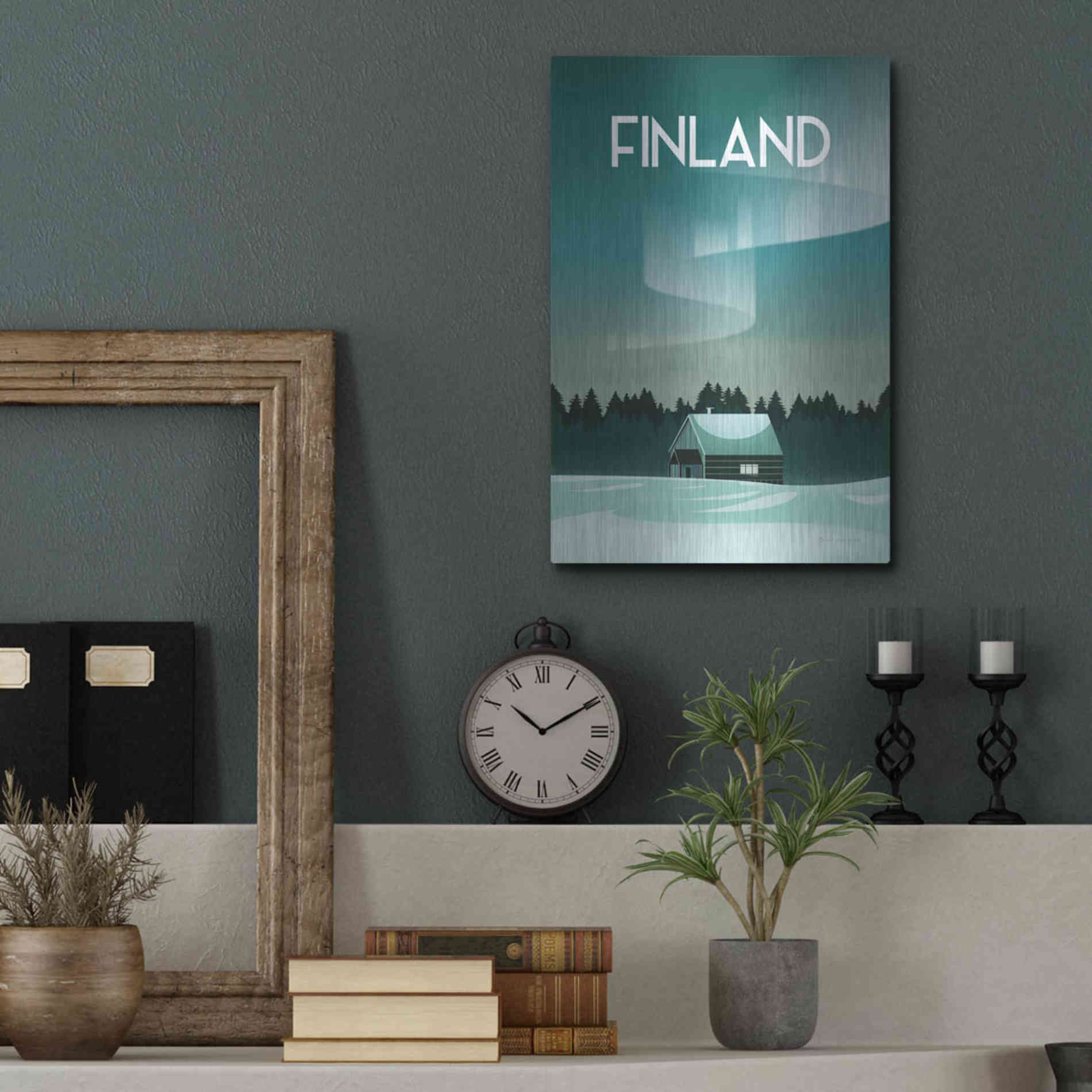 Luxe Metal Art 'Finland I' by Omar Escalante, Metal Wall Art,12x16