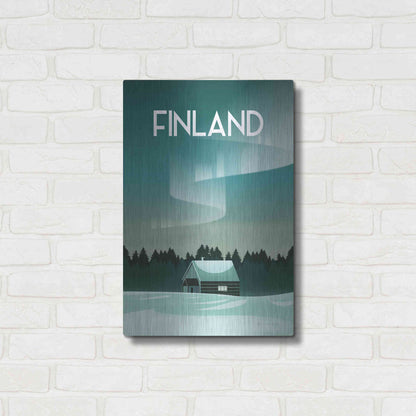 Luxe Metal Art 'Finland I' by Omar Escalante, Metal Wall Art,16x24