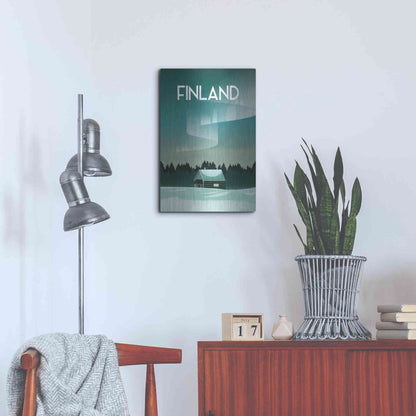 Luxe Metal Art 'Finland I' by Omar Escalante, Metal Wall Art,16x24