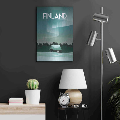 Luxe Metal Art 'Finland I' by Omar Escalante, Metal Wall Art,16x24