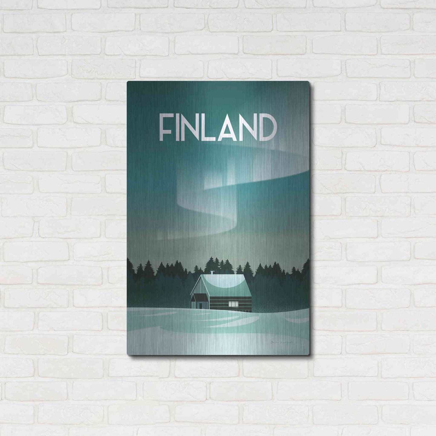 Luxe Metal Art 'Finland I' by Omar Escalante, Metal Wall Art,24x36