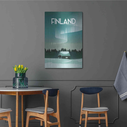 Luxe Metal Art 'Finland I' by Omar Escalante, Metal Wall Art,24x36