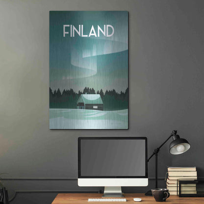 Luxe Metal Art 'Finland I' by Omar Escalante, Metal Wall Art,24x36