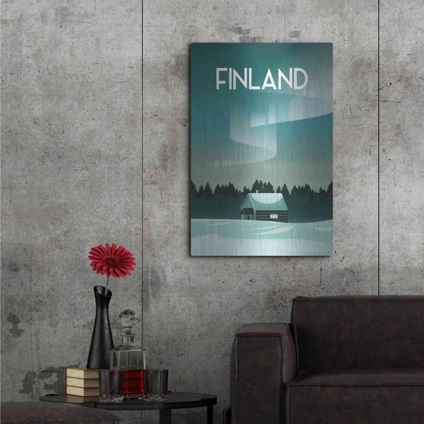Luxe Metal Art 'Finland I' by Omar Escalante, Metal Wall Art,24x36