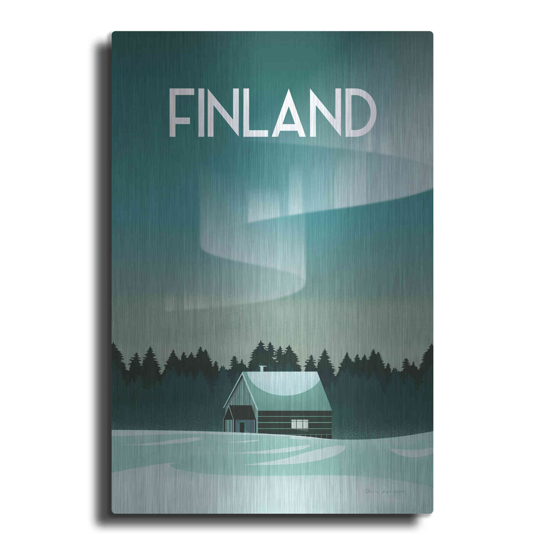 Luxe Metal Art 'Finland I' by Omar Escalante, Metal Wall Art