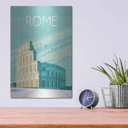 Luxe Metal Art 'Rome' by Omar Escalante, Metal Wall Art,12x16
