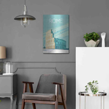 Luxe Metal Art 'Rome' by Omar Escalante, Metal Wall Art,16x24