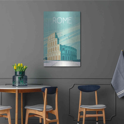 Luxe Metal Art 'Rome' by Omar Escalante, Metal Wall Art,24x36