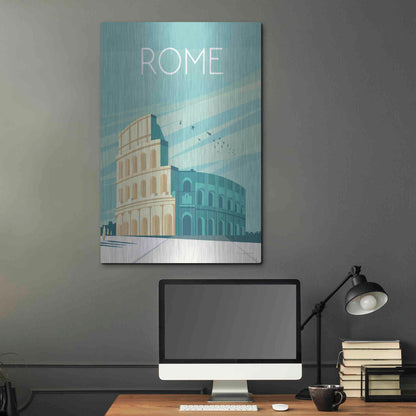 Luxe Metal Art 'Rome' by Omar Escalante, Metal Wall Art,24x36