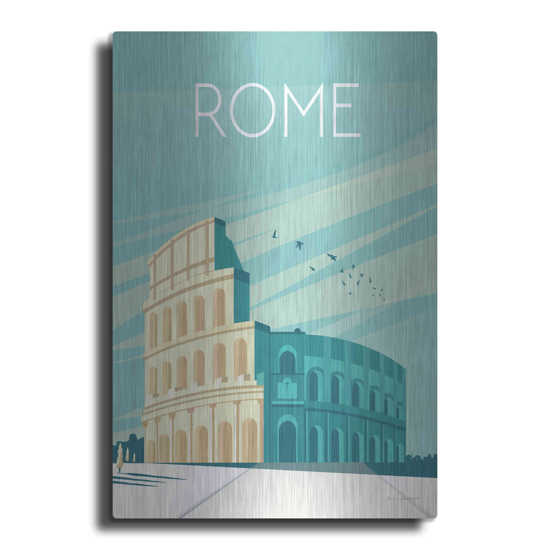 Luxe Metal Art 'Rome' by Omar Escalante, Metal Wall Art