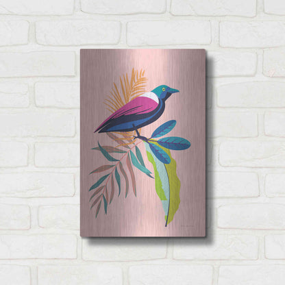 Luxe Metal Art 'Exotic Birds I' by Omar Escalante, Metal Wall Art,12x16